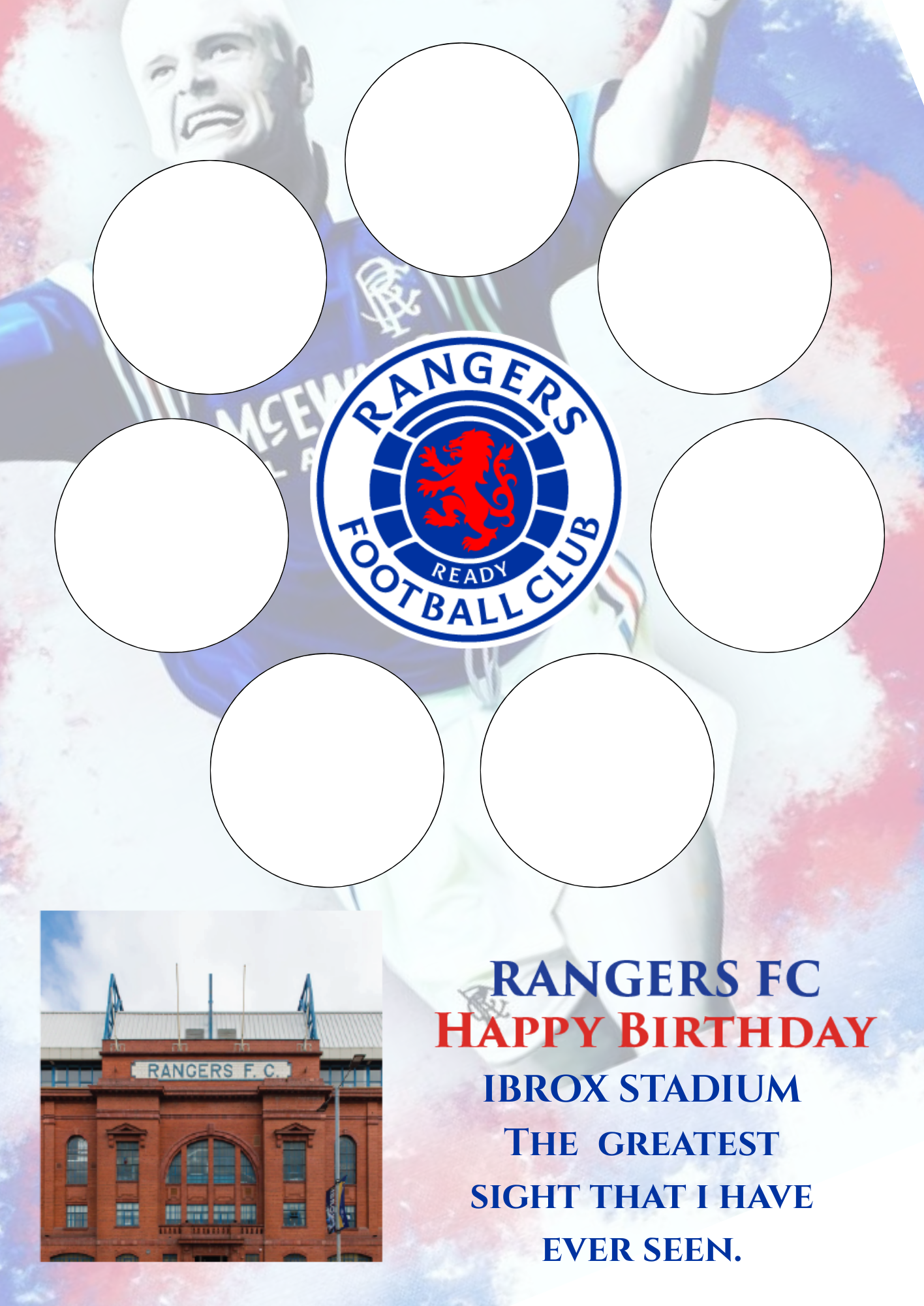 RFC Football style cupcake insert. Cake Box Insert Printable download – 10x14 Cake Box Decoration – PNG PDF SVG Cricut Cut File