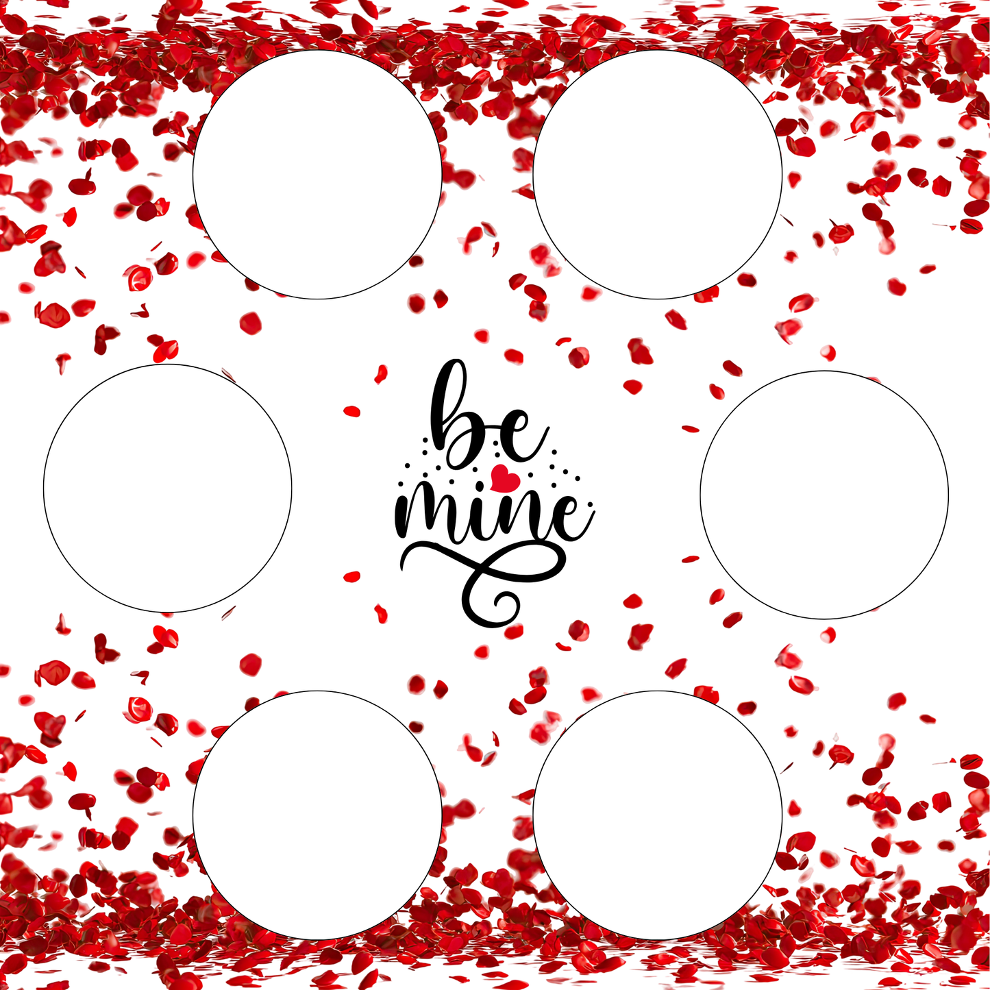 Love Cake Box Insert Printable Set – 10x10 Cake Box Decor – Be Mine Love Cake Box Insert – PNG PDF Digital Download – Cricut SVG Template