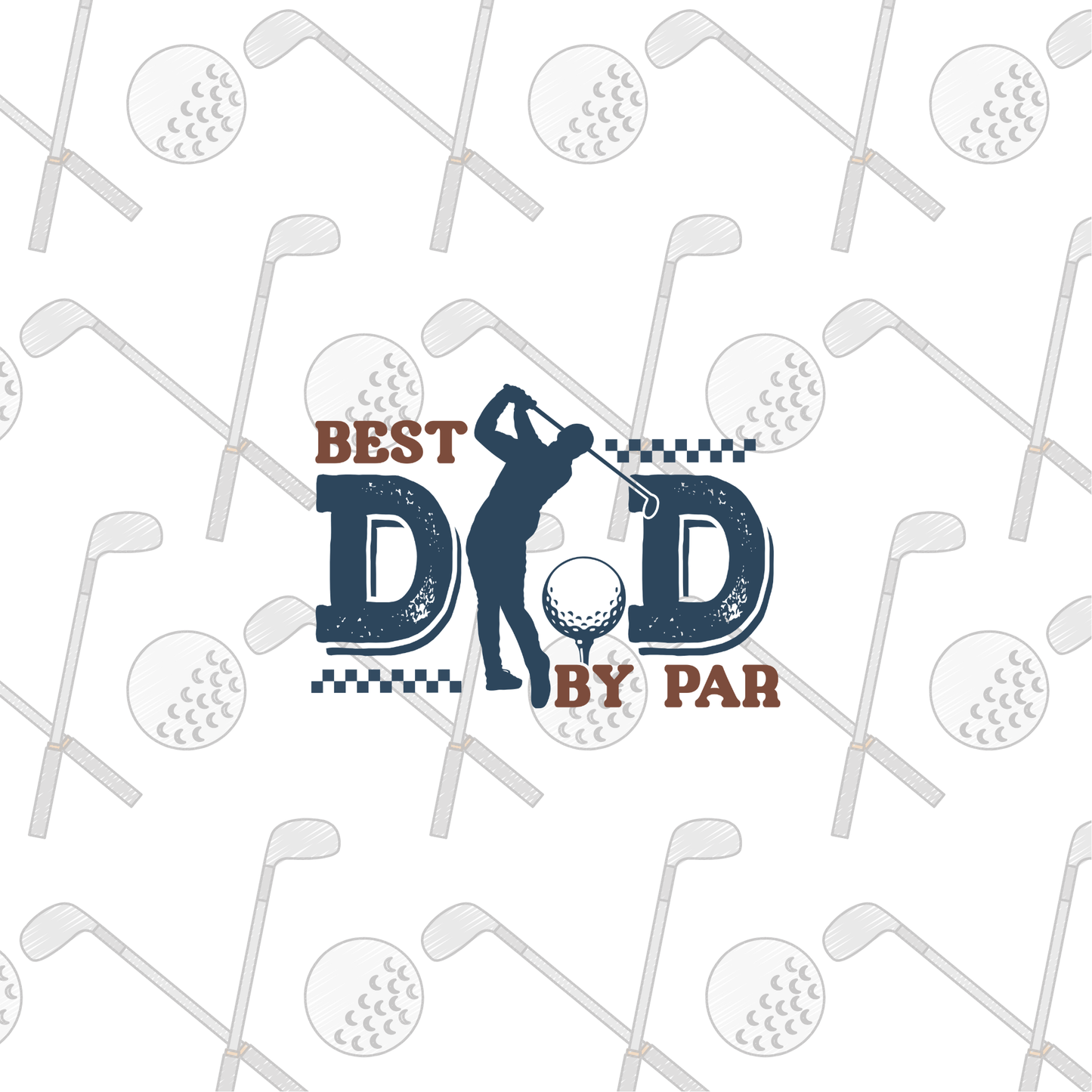 Best Dad by Par cupcake insert. Cake Box Insert Printable download – 10x10 Cake Box Decoration – PNG PDF SVG Cricut Cut File