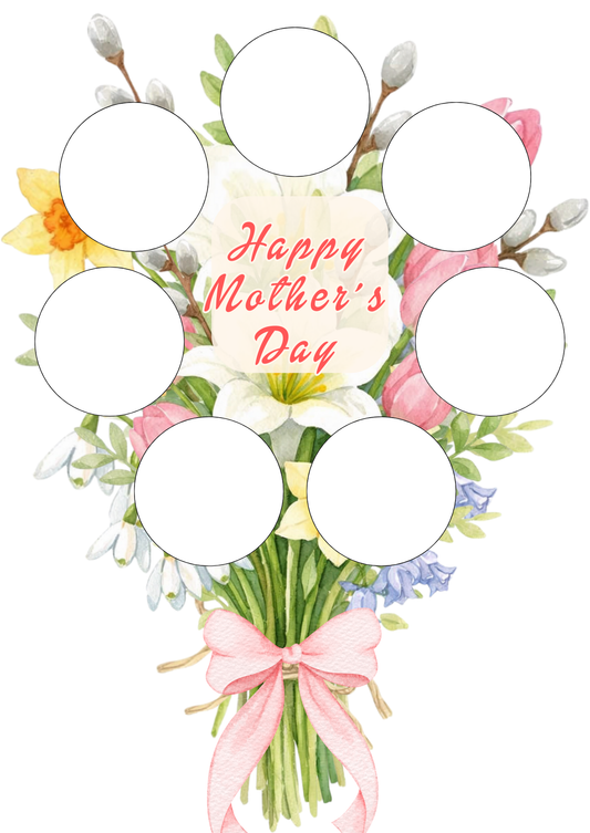 Bouquet style cupcake insert. Cake Box Insert Printable download  – 10x14 Cake Box Decoration – PNG PDF SVG Cricut Cut File