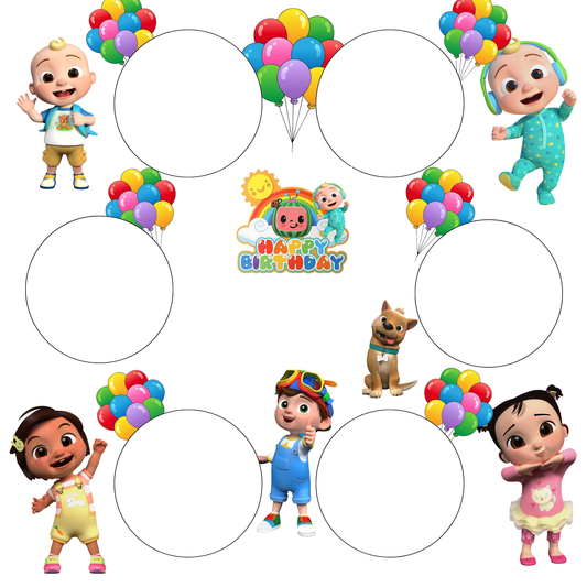 Rainbow Baby Birthday Cupcake Box Insert Template – 10 Inch Cake Box Cupcake Holder for 6 Cupcakes – Printable PNG PDF Digital Download