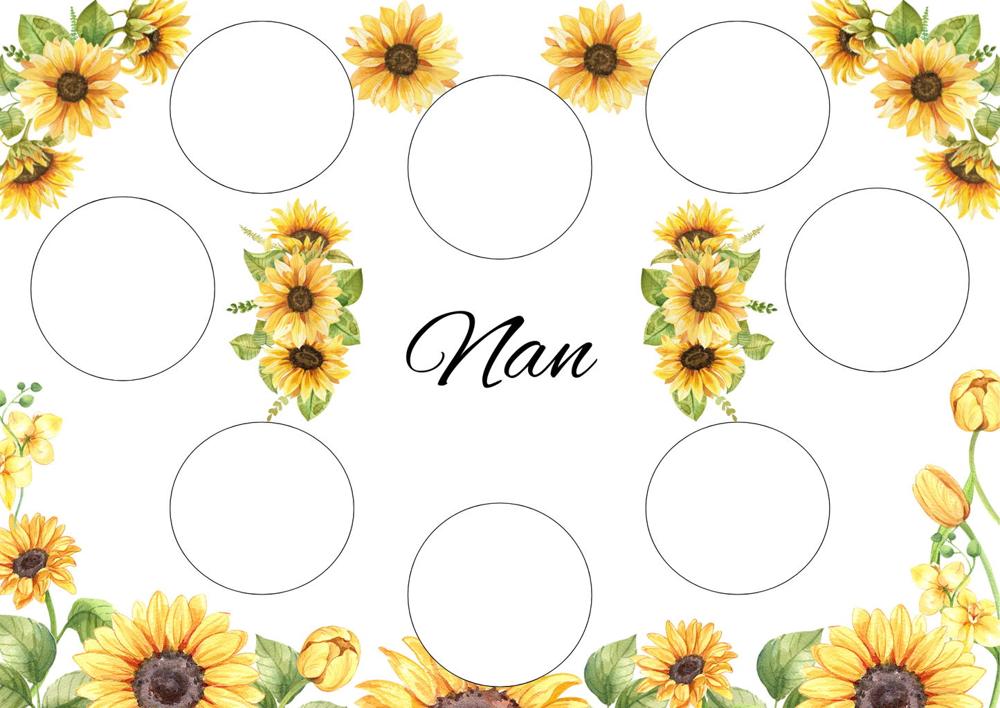 Mother’s Day Cupcake Box Insert Printable 14x10 – Mum Mom Gran Nana Granny Nan Grandma – PNG PDF SVG Template – Cricut Compatible