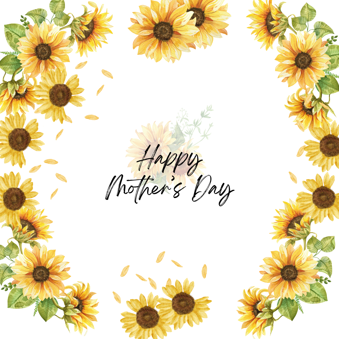 Mother’s Day Cake Box Insert Printable set 2  – 10x10 Cake Box Decoration – Floral Happy Mothers Day Cake Box Insert – PNG PDF SVG Cricut Cut File